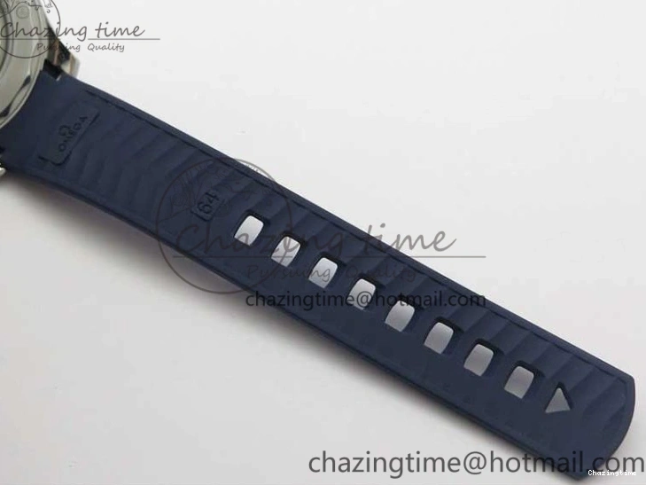 0427 2018 Seamaster Diver 300M SS RG VSF 1:1 Best Edition RG Bezel Blue Dial on Blue Rubber Strap A Contemporary 7927